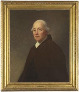 Portrait Of A Gentleman (lieutenant General Sir John Macleod?) In A Brown Jacket And White Stock by George Romney
