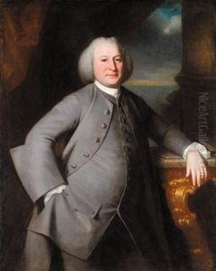 Portrait Of William Gillison Of Melling, Lancashire (+ Portrait Of His Wife, Miriam Gillison; Pair) by George Romney