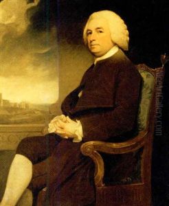 Portrait Of Michael Russell, With Dover Castle Beyond by George Romney
