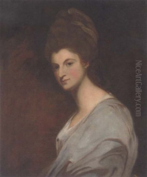 Portrait Of Elizabeth, Countess Of Craven, In A Grey Shawl - view 1