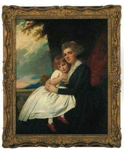 Portrait Of Mrs. Thomas Raikes And Her Daughter, In A Landscape Portrait Of Mrs. Thomas Raikes And Her Daughter, In A Landscape