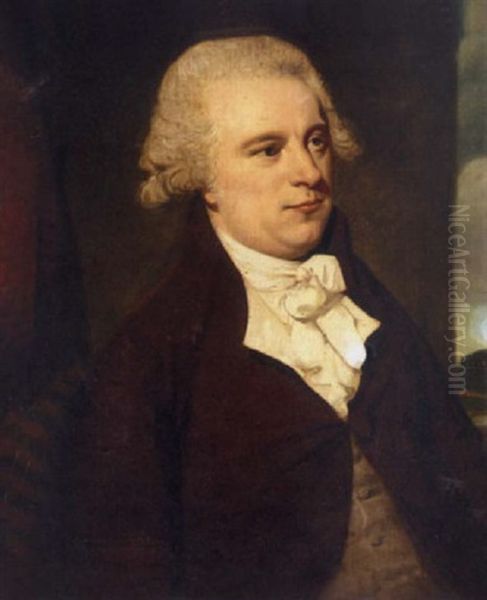 Portrait Of John Higgin Snr, Governor Of Lancaster Castle, Wearing A Red Coat - view 1