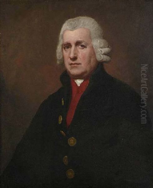 Portrait Of A Gentleman, (nicholas Pearse?), In A Blue Coat And Red Waistcoat - view 1