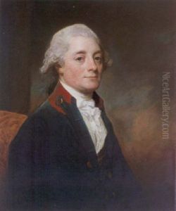 Portrait Of James Oliver Wearing A Blue Windsor Uniform