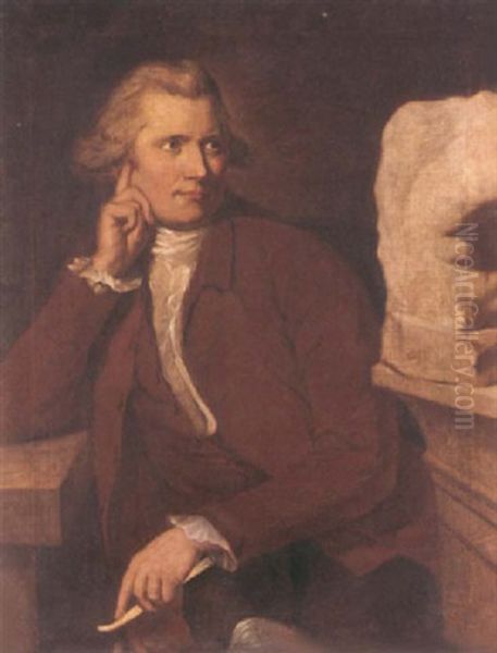 Portrait Of A Sculptor Wearing A Brown Jacket, Seated Before The Belvedere Torso - view 1