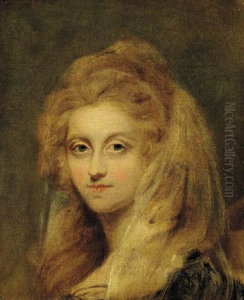 Portrait Of A Lady Wearing A White Veil - view 1