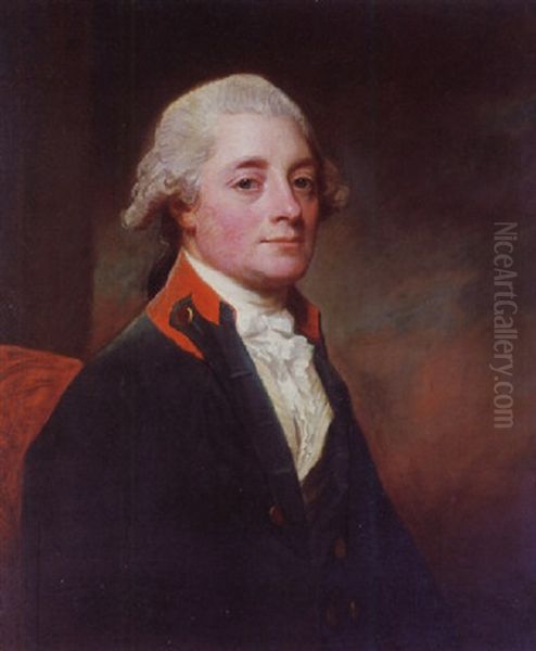 Portrait Of James Oliver, Wearing Blue Windsor Uniform - view 1