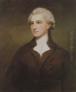 Portrait Of Cornelius Heathcote Rodes Wearing A Brown Coat And White Stock