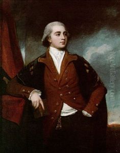 Portrait Of A Gentleman (thomas Cherbury Bligh?) Standing Wearing A Brown Coat And Academic Robes With A Book In His Left Hand