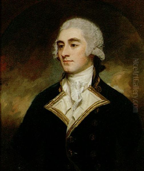Portrait Of A Gentleman Wearing A Naval Uniform - view 1