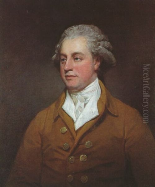 Portrait Of George William Prescott In A Brown Jacket With A White Stock - view 1