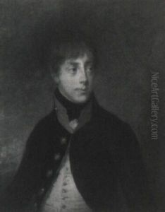 Portrait Of A Naval Cadet Before A Landscape by George Romney