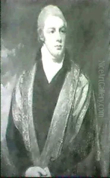 Portrait Of A Scholar, Standing Half Length, A Landscape Beyond - view 1