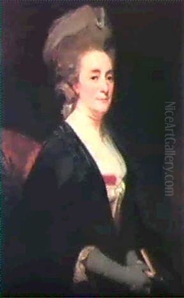 Portrait Of A Lady Said To Be Mrs. Freeman, Seated Half Length, Holding A Book - view 1