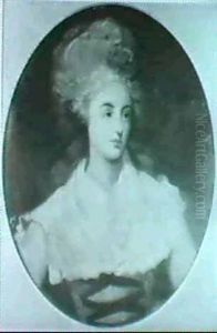Portrait Of Miss Markham, Bustlength, In A Pale Dress With Awhite Yoke Portrait Of Miss Markham, Bustlength, In A Pale Dress With Awhite Yoke
