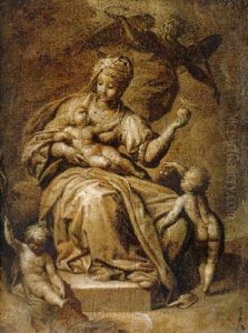 La Virgen Con El Nino by Cristoforo Roncalli