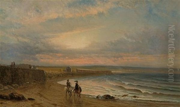 Horseback Riders On The Beach - view 1