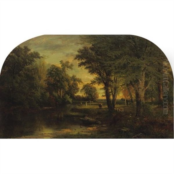 Cattle Grazing In The Woods - view 1