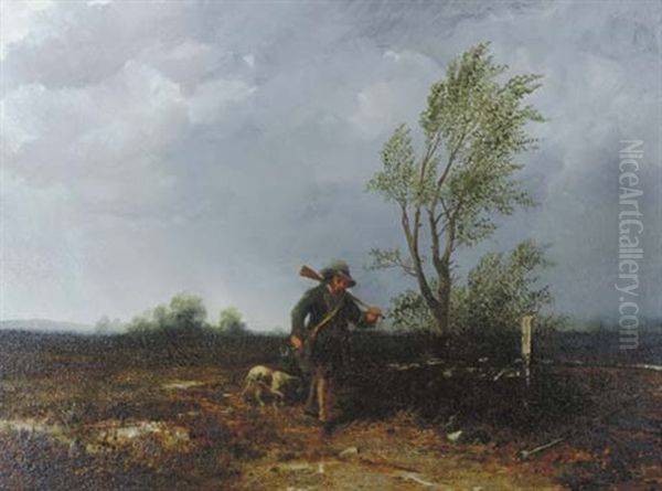 A Huntsman And His Dog On The Road - view 1