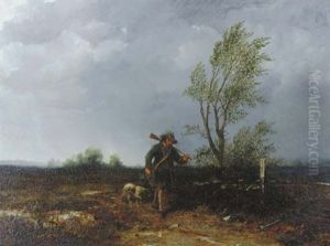 A Huntsman And His Dog On The Road