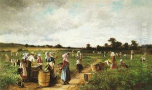 Picking Beans In New Jersey by Frederick Rondel