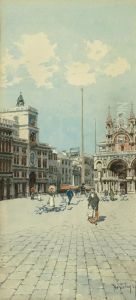 Activities On Piazza St. Marco, Venice by Camillo, Millo Bortoluzzi