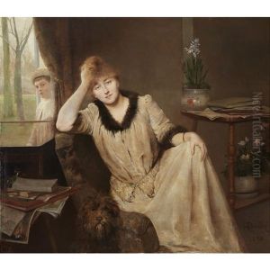 Portrait Of A Woman In An Elegant Interior Portrait Of A Woman In An Elegant Interior