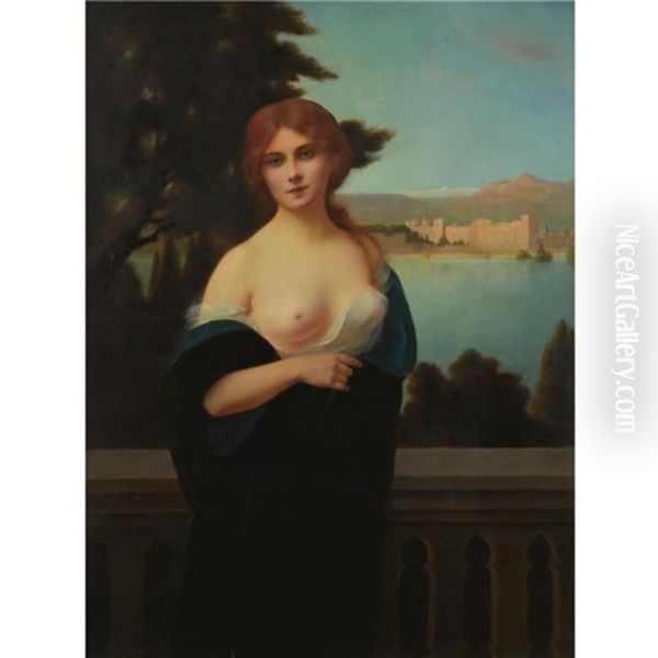 Young Woman In A Landscape - view 1