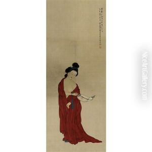 A Chinese Painting Of Maiden
