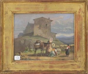 Paysannes Italiennes by Guillaume Frederic Ronmy