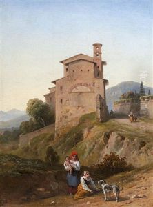 Italienisches Bergdorf by Guillaume Frederic Ronmy