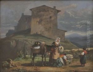 Paysannes Italiennes by Guillaume Frederic Ronmy