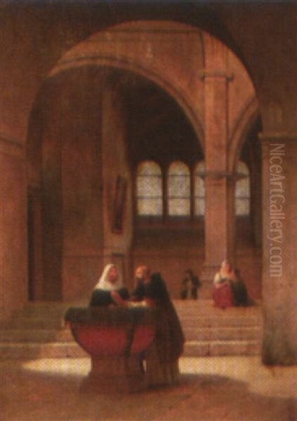 Conversation Au Baptistere, Italie - view 1