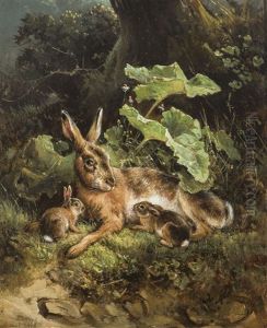 The Hare by Henriette Ronner-Knip