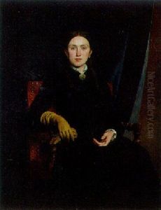 Portrait Of A Lady, Seated In A Dark Dress