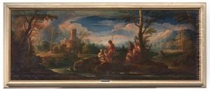 Paesaggio Fluviale Con Figure by Don Giuseppe Ronzelli