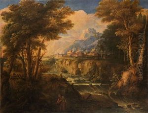Paesaggio Boschivo Con San Girolamo by Don Giuseppe Ronzelli