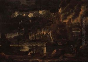 Due Soldati In Un Paesaggio by Don Giuseppe Ronzelli