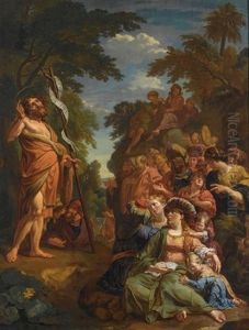 Saint John The Baptist Preaching In The Wilderness by Jacob Ignatius Roore