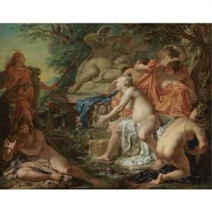 Diana And Acteon by Jacob Ignatius Roore