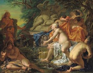 Diana Und Actaeon by Jacob Ignatius Roore