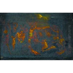A Bacchanalian Scene by Jacob Ignatius Roore