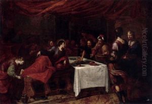 Mary Magdalen Washing Christ`s Feet In The House Of Simon The Pharisee