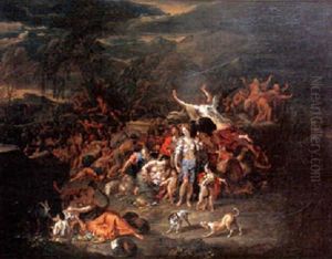 Moise Frappant Le Rocher by Jacob Ignatius Roore
