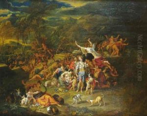 Moise Frappant Le Rocher by Jacob Ignatius Roore