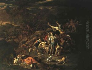 Moise Frappant Le Rocher by Jacob Ignatius Roore