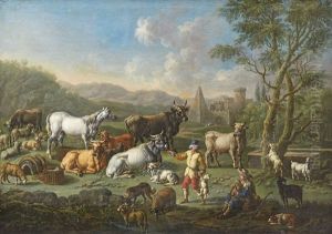 Landscape With Animals by Cajetan Roos