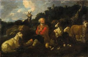 Landschaften Mit Hirten Und Ihrer Herde (pair)