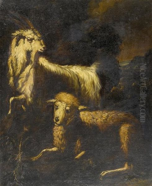 Schafe In Einer Landschaft (pair) - view 1