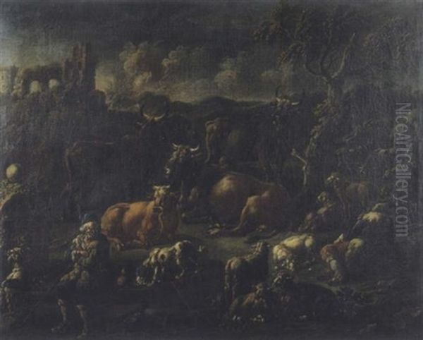 Paysan Et Son Troupeau - view 1